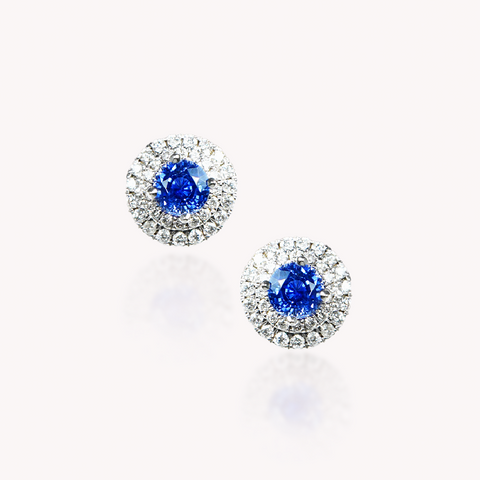 Blue Sapphire Earrings