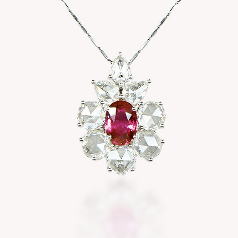 Ruby Diamond Pendant