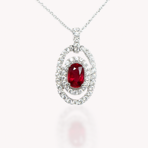 Ruby Diamond Pendant