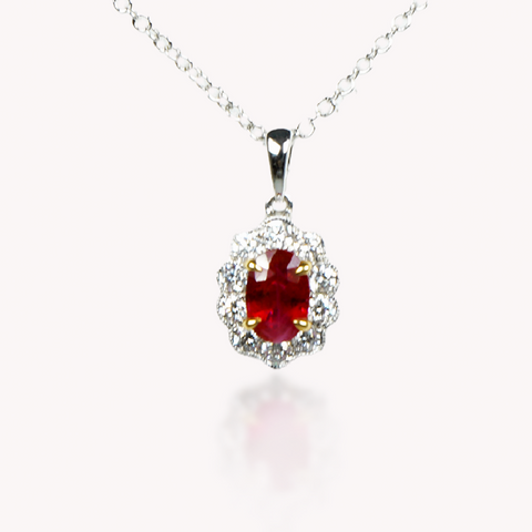 Ruby Diamond Pendant