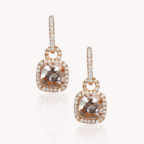 Morganite Dangle Earrings