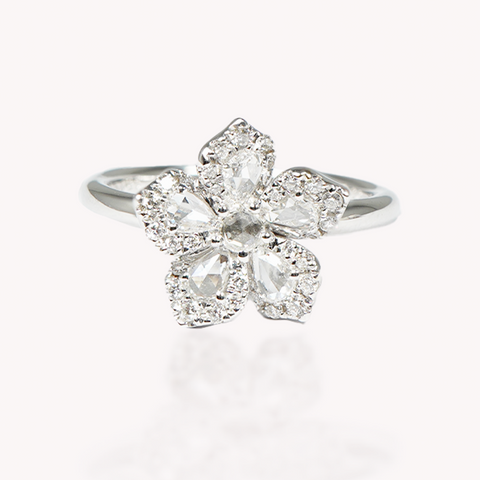 Diamond Floral Ring