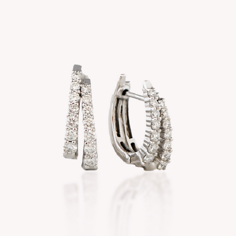 Diamond Loop Earrings