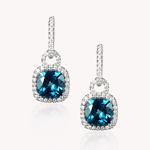London Blue Topaz Dangle Earrings