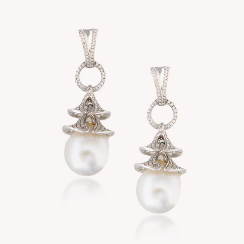 South Sea Pearl Dangle Earrings