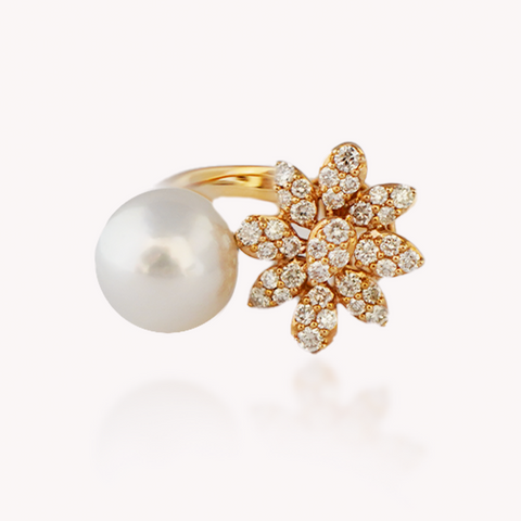 South Sea Pearl with Diamond Ring