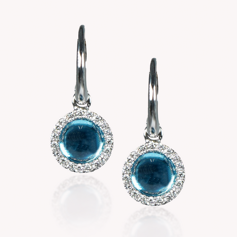 Blue Topaz Classic Earrings