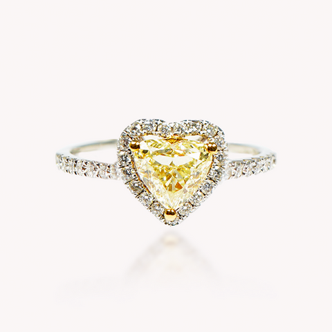 Yellow Heart Diamond Ring