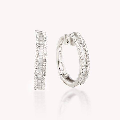 Diamond Loop Earrings