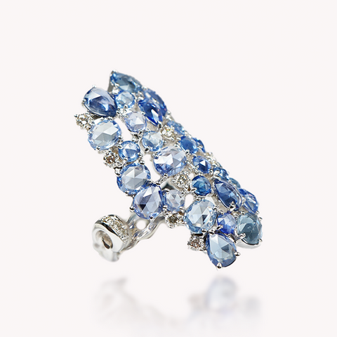 Blue Sapphire Diamond Ring