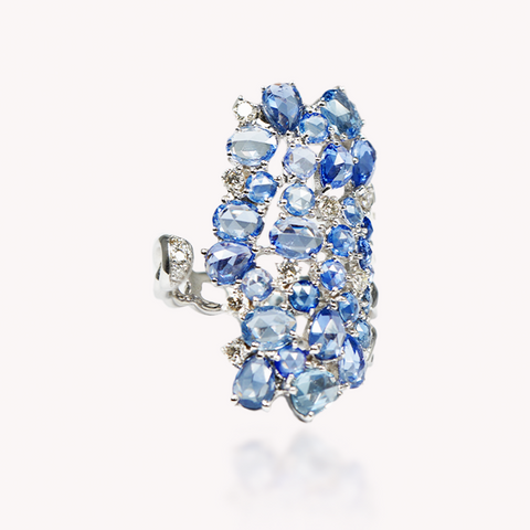 Blue Sapphire Diamond Ring