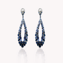 Image 13: Blue Sapphire Deluxe Earring