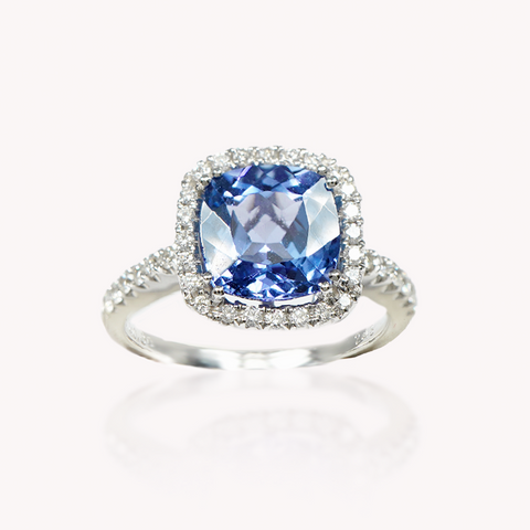 Tanzanite Ring with Diamonds