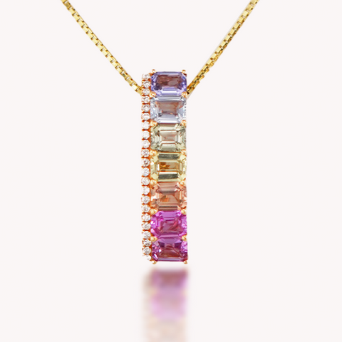 Rainbow Sapphire Pendant