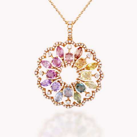 Rainbow Sapphire Pendant