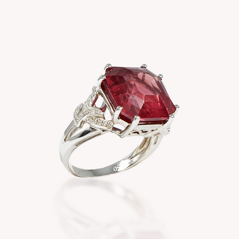 Spinel Diamond Ring