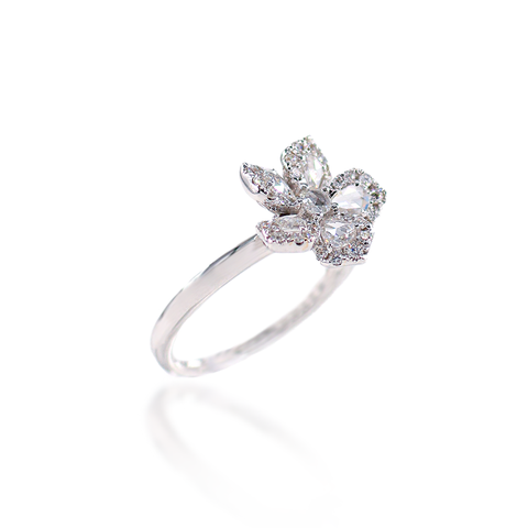 Diamond Flower Ring