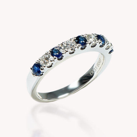 Blue Sapphire Diamond Ring