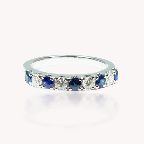 Blue Sapphire Diamond Ring