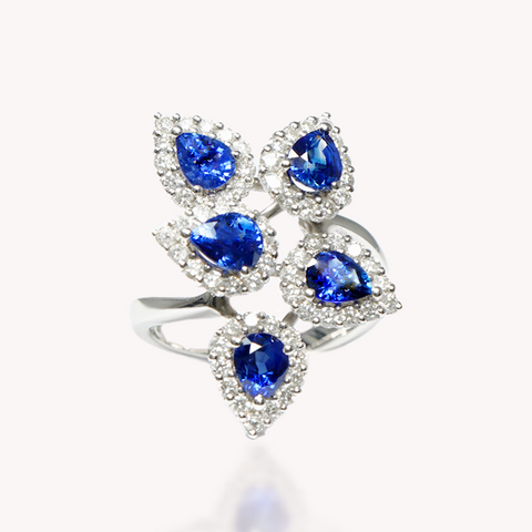 Blue Sapphire Diamond Ring