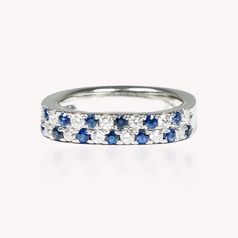 Blue Sapphire Diamond Ring