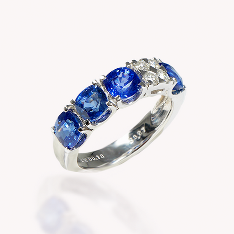 Blue Sapphire Diamond Ring