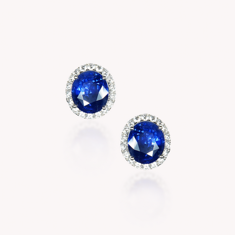 Blue Sapphire Stud Earrings
