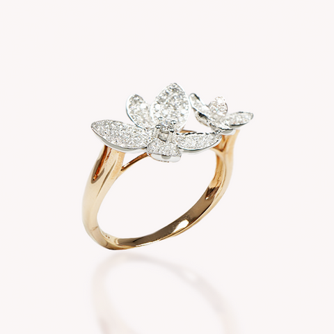 Diamond Floral Ring