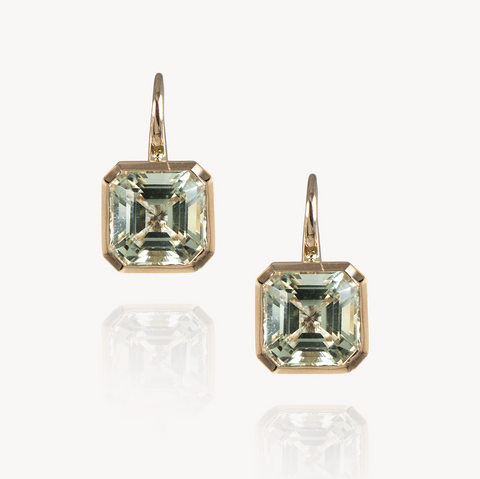 Green Amethyst Earrings