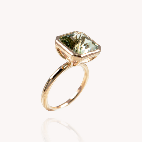 Green Amethyst Ring
