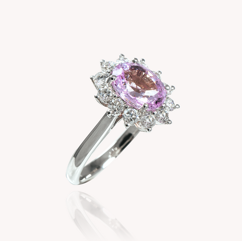 Unheated Pink sapphire Ring