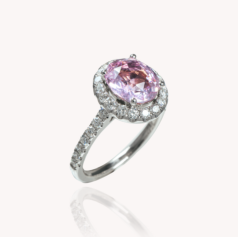 Unheated Pink sapphire Ring