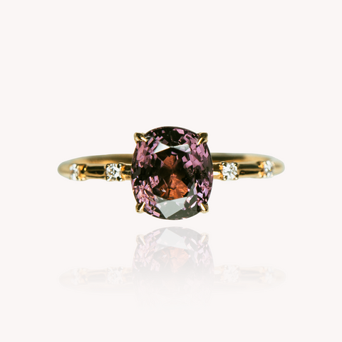 Spinel Diamond Ring