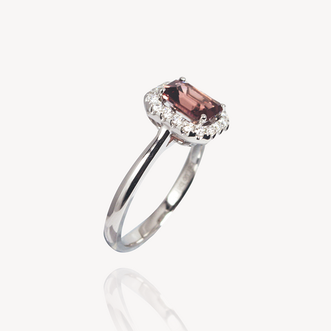 Spinel Diamond Ring