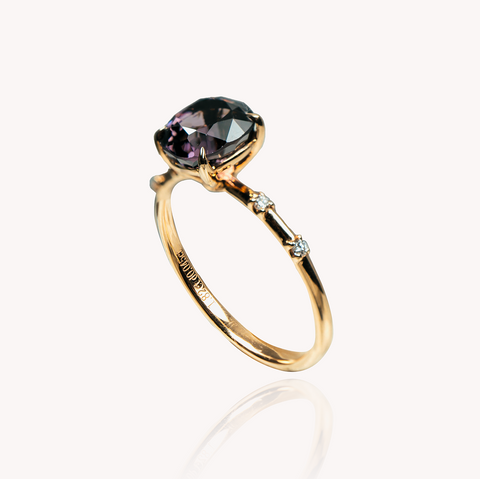 Spinel Diamond Ring