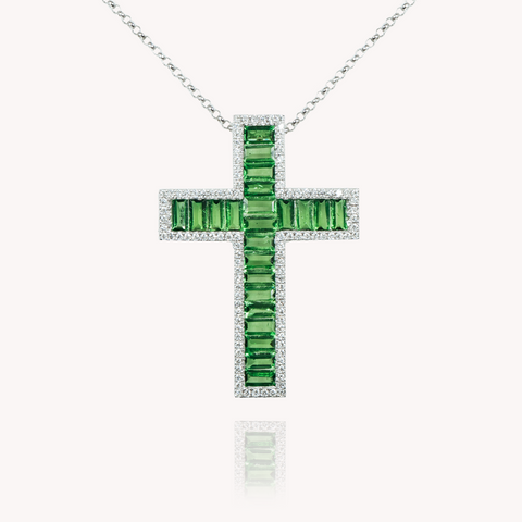 Tsavorite Cross Pendant