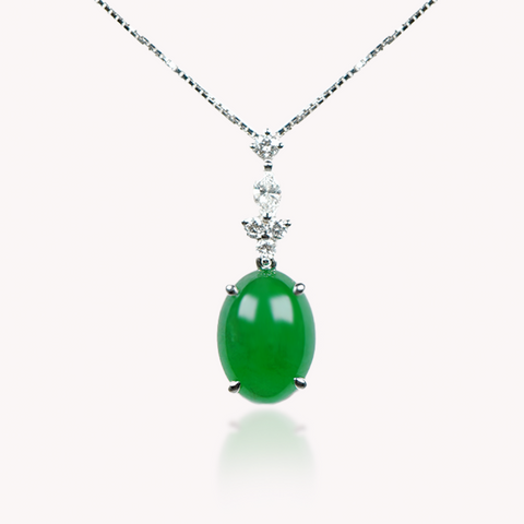 Green Jade Diamonds necklace