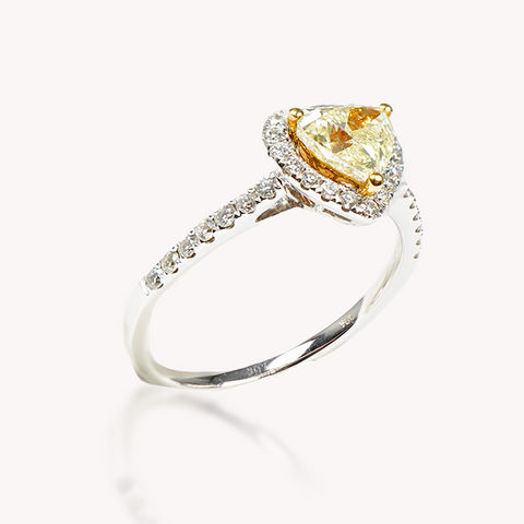 Yellow Heart Diamond Ring
