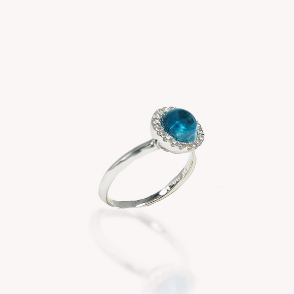Blue Topaz Classic Ring