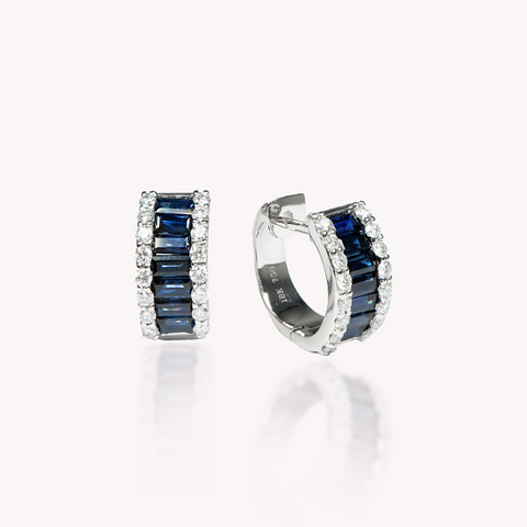 Blue Sapphire diamond Earrings