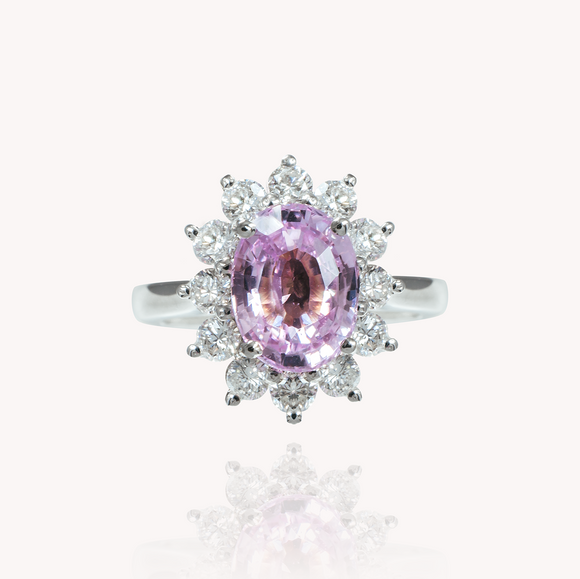 Unheated Pink sapphire Ring