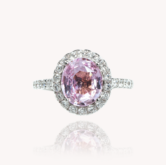 Unheated Pink sapphire Ring